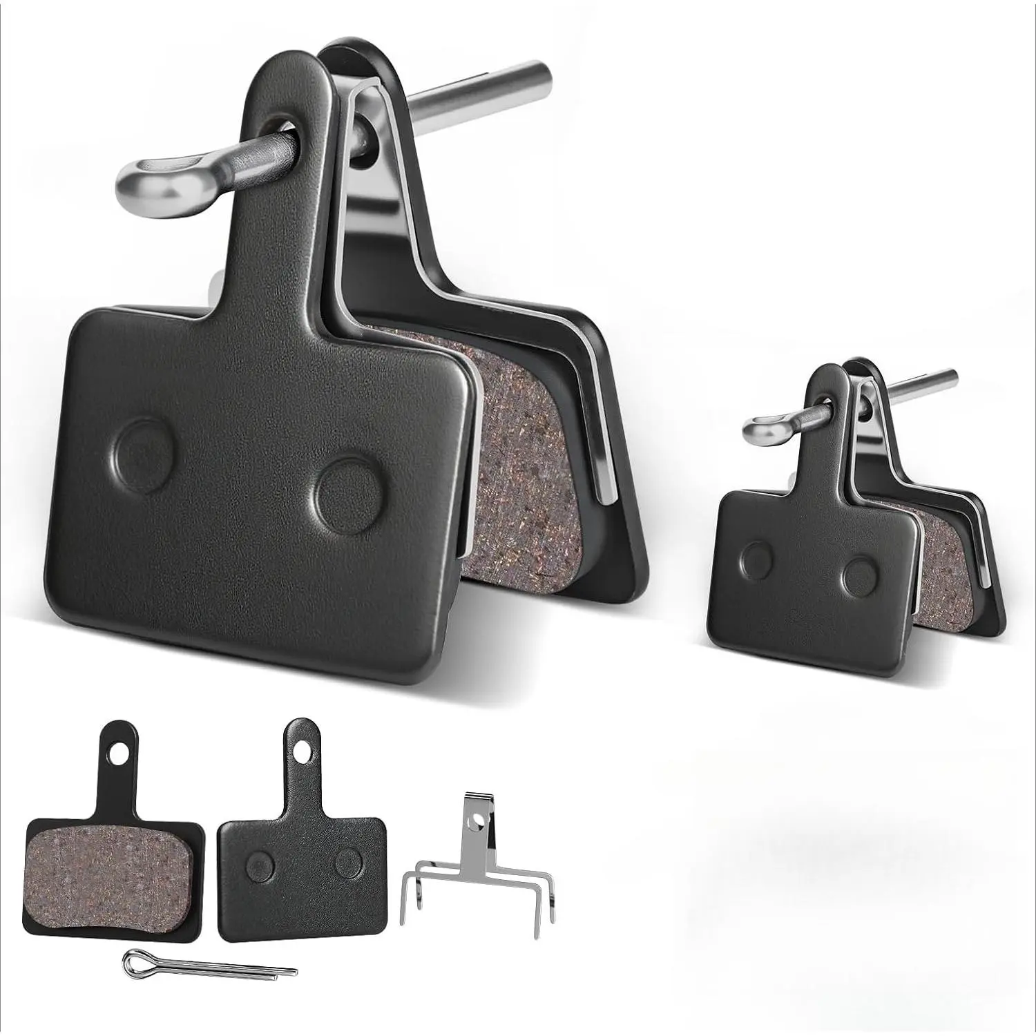 Bike Brake Pads, Disc Brake Pads (Resin,Semi-Metallic) for Mountain Bike Disc Brakes, Bicycle Brake Pads Compatible with TRP Tektro Shimano Deore Br Ebike Brake Pads