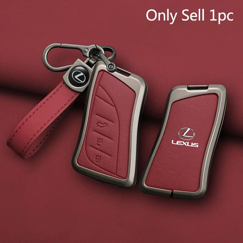 3 Button Zine Alloy Car Key Case Shell Cover Holder Bag Car Key Accessory For Lexus NX ES UX US RC LX GX IS GS RX 200 250h 350 LS 450h 460h 260h 300h UX200 ES350 Key Protector Accessories