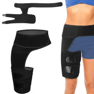 Groin and Hip Brace, Adjustable Velcro Sleeve, Breathable, Compression Anti-Injury Protective Gear, Relieves Sciatica Pain, Sports and Fitness Protective Gear wrap