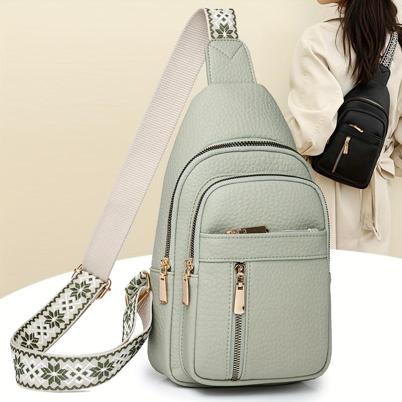 Women's 2026 Solid Color Quilted PU Leather Fanny Pack - Waterproof Waist Bag, Adjustable Crossbody Sling, Casual Zipper Chest Belt, Lightweight Daily Accessory, Mother's Day Gifts for Women