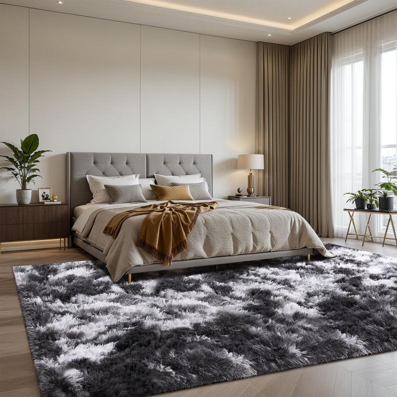 FAMVAL Large Size Plush Rugs Big Fluffy Area Rug Non-slip Soft Shaggy Carpet Mats for Livingroom Bedroom Nursery Home Decor B/W/G mix Christmas gifts FAMVAL Large Size Plush Rugs Big Fluffy Area Rug Non-slip Soft Shaggy Carpet Mats for Livingroom Bedroom Nursery Home Decor B/W/G mix Christmas gifts
