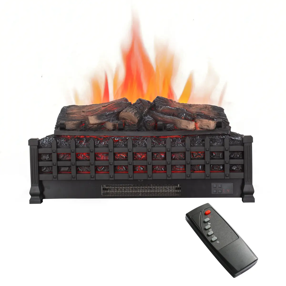 26 inch Electric Fireplace  3D Log set insert, Free Standing Fireplace Heater for Indoor
