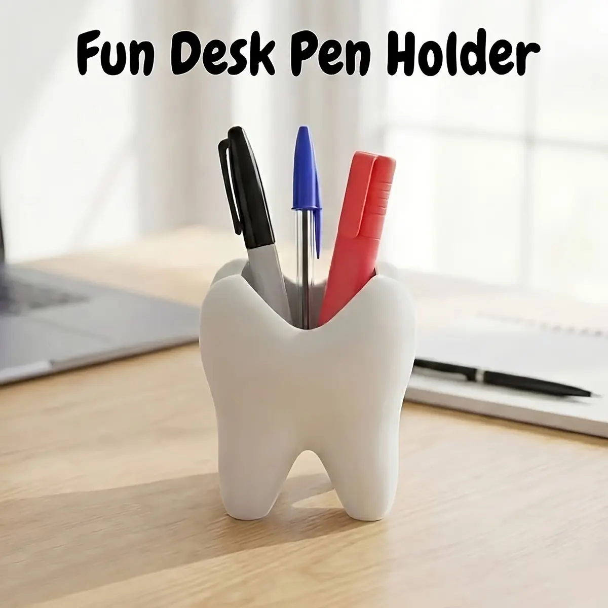 [Tooth-Shaped Storage Tubes] 1/2pcs Tooth-Shaped Storage Tubes - Multifunctional Toothbrush & Toothpaste Holder, Dental-Themed Pen/Pencil Suitable for Home, Office, Bathroom - Lightweight Tooth-Shaped Tubes with Capsule for Dental Decor