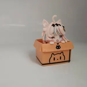 Cute Q-version cat ear handmade ornament with exquisite details, suitable for desktop decoration or collection, ideal gift for Q-version enthusiasts