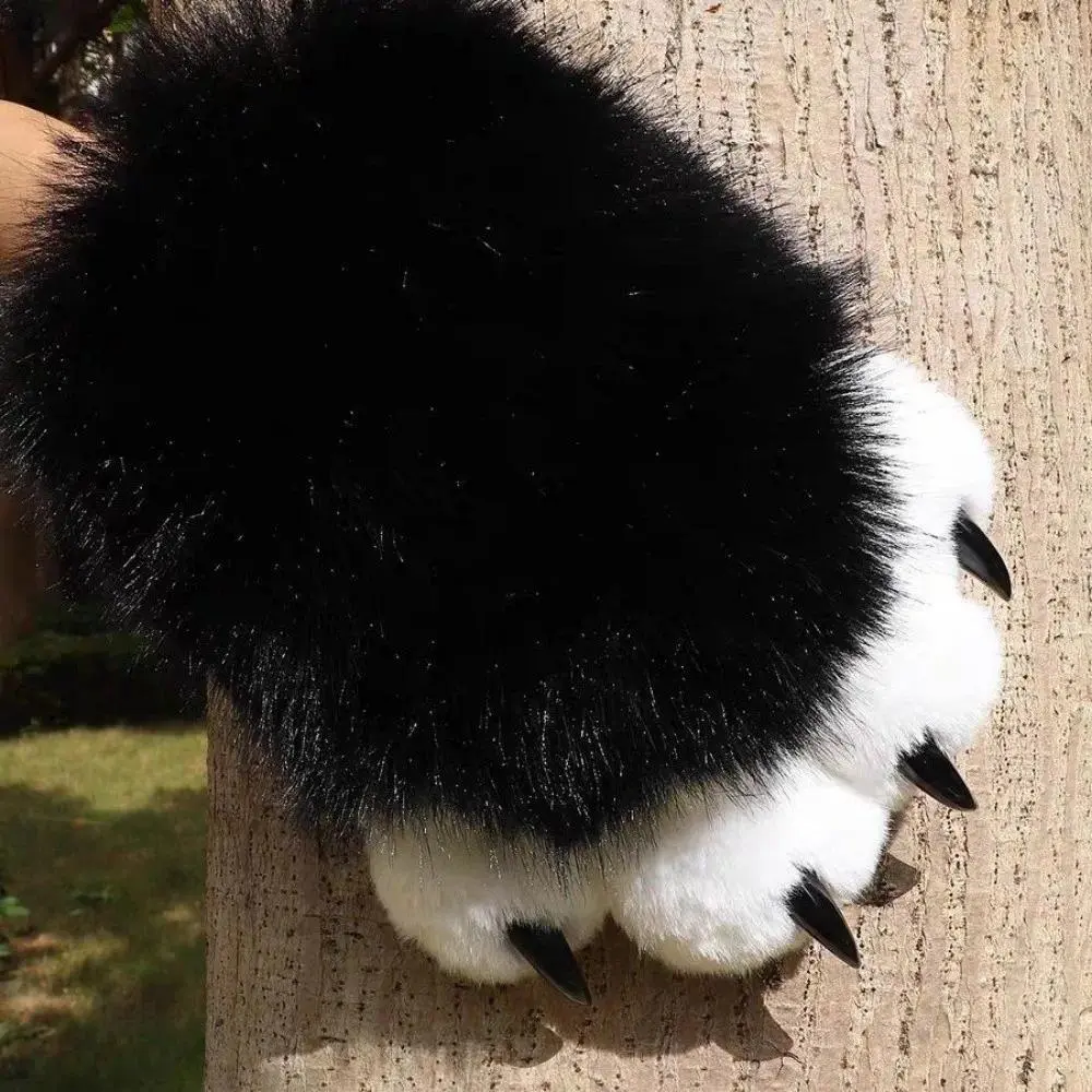 New Plush Cosplay Cat Paw Glove Squeaking Cartoon Cat Claw Mittens Thicken Animal Cosplay Glove Gifts