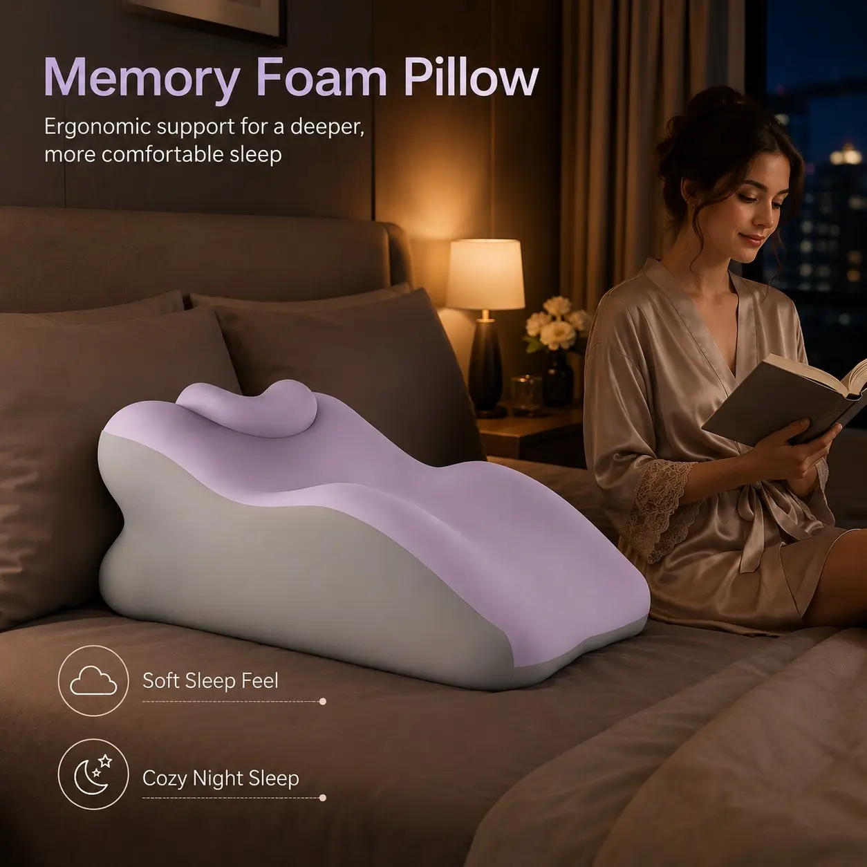 Double Person Home Leisure Lumbar Pillow, Multi-Position Back Support Cushion, Washable, Soft Skin-Friendly, Relieves Back Pain, Dxz-03