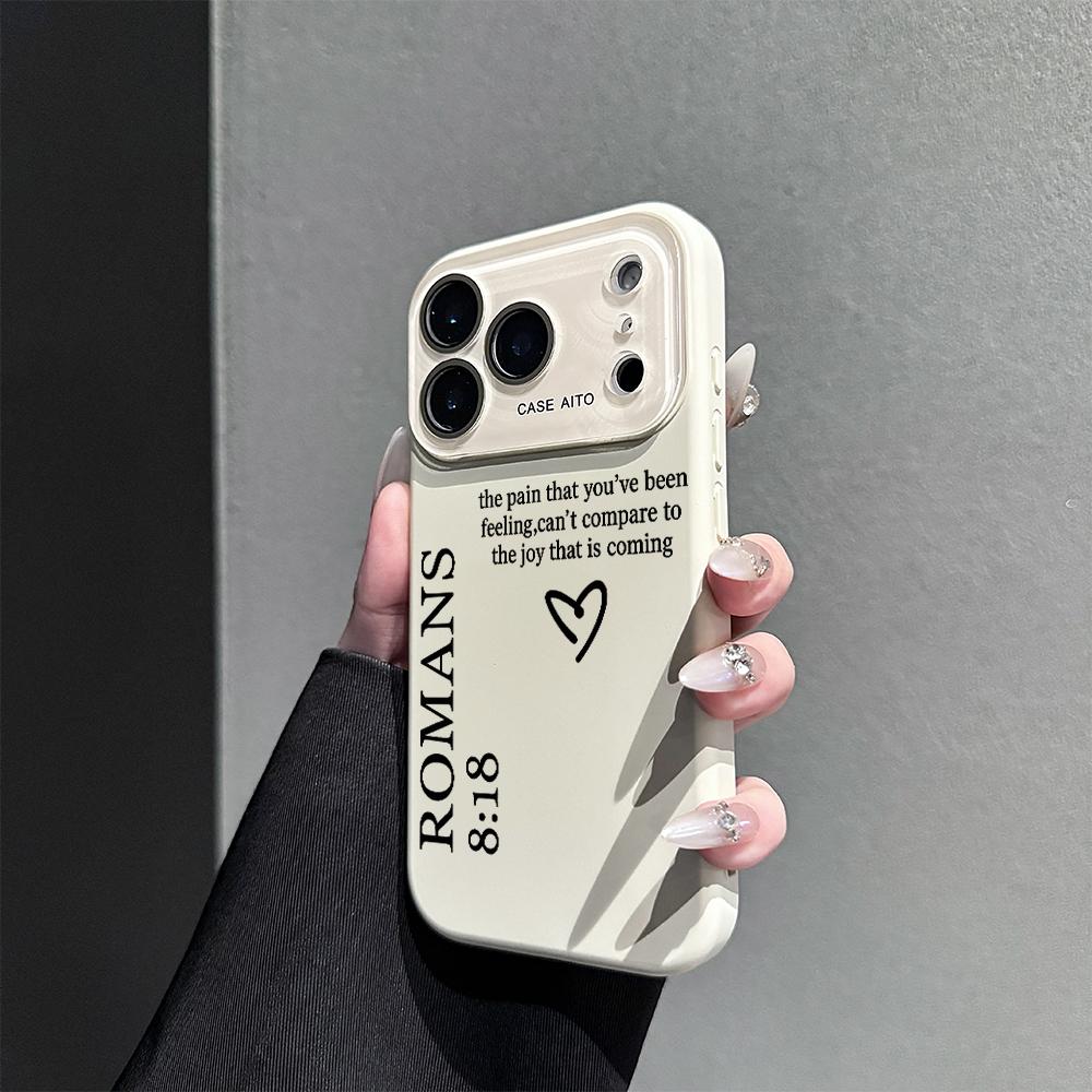Religious Scripture Phone Case, Inspirational Style, for compatible with iPhone 17/17pro/17promax/17Air/iphone16/16pro/16plus/16promax/15/15promax/15pro/11/12/13/14promax/12mini/13mini/11pro/11promax/12pro/12promax/13pro/13promax/14pro/14promax, Romans 81