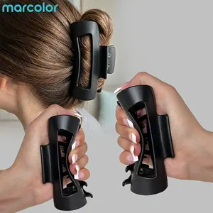 2 Trendy Soft Silicone Hollow Shark Clips, Silicone Non-Slip Hair Additions, Create Elegant High Hair Styles, Aesthetic Hair Claws, Suitable for Taking Pictures And Dating, Essential Multi-Functional Headwear [Marcolor]