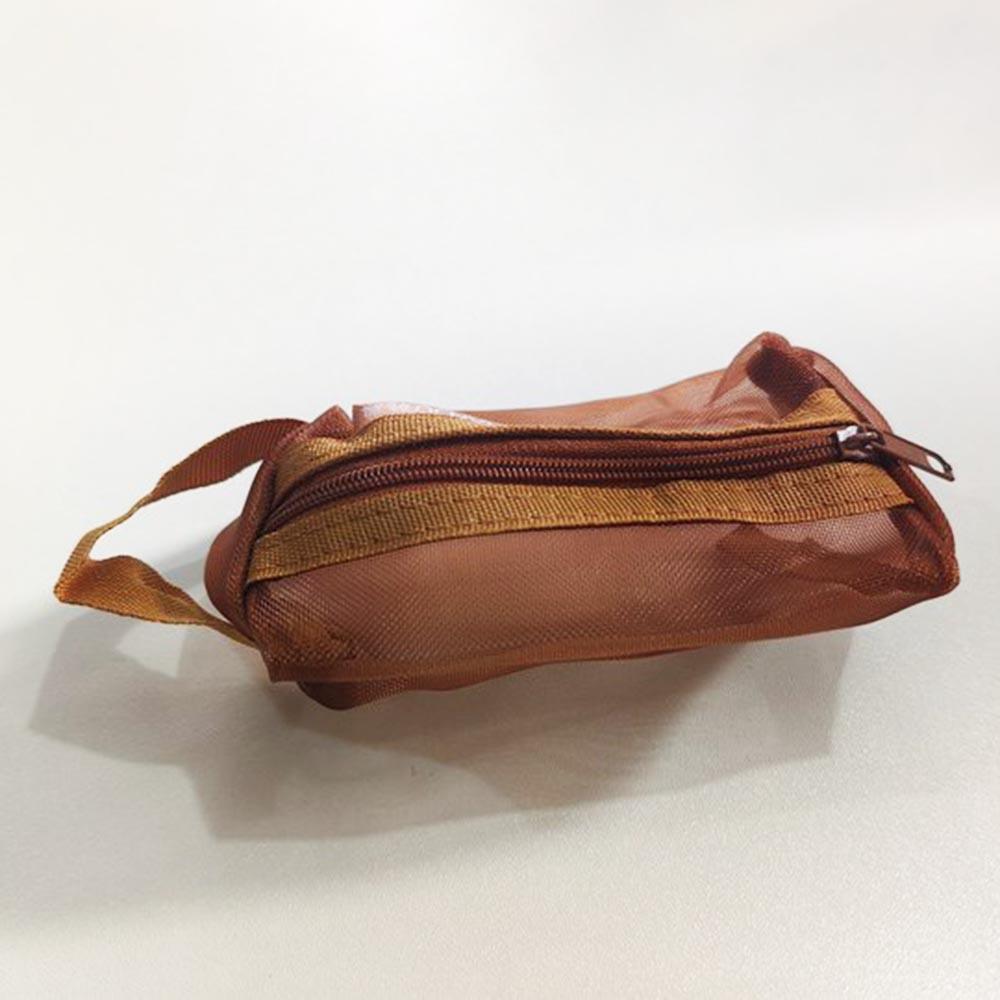 Mesh Outer Layer Cable Storage Bag, 1 Count Portable Small Carry-on Bag for Data Cable & Charger, Makeup Bag, Travel Dorm Cable Organizer, Travel Organization Pouch