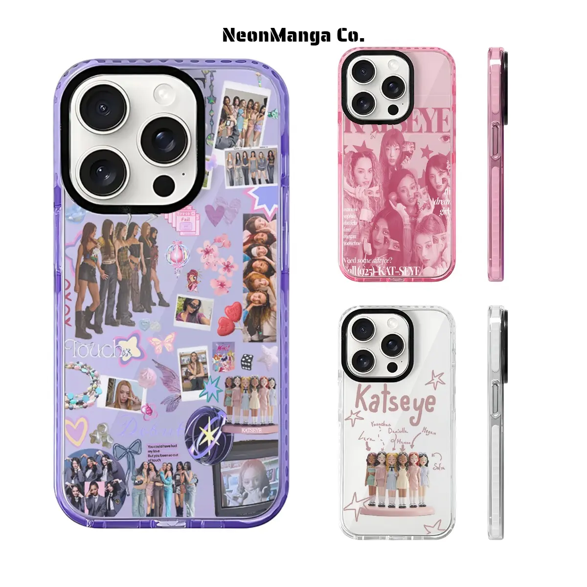 Katseye Y2K idol Transparent Phone Case  For iPhone 17 16 15 14 13 12 11  TPU Soft Case Protector,Perfect Holiday Gift Present !
