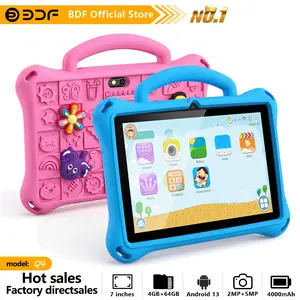 Educational Tablet, 7-Inch Android 13, 4GB RAM 64GB Storage, Quad-Core Processor, HD Screen, Dual Cameras, 4000mah Battery, WiFi Gaming