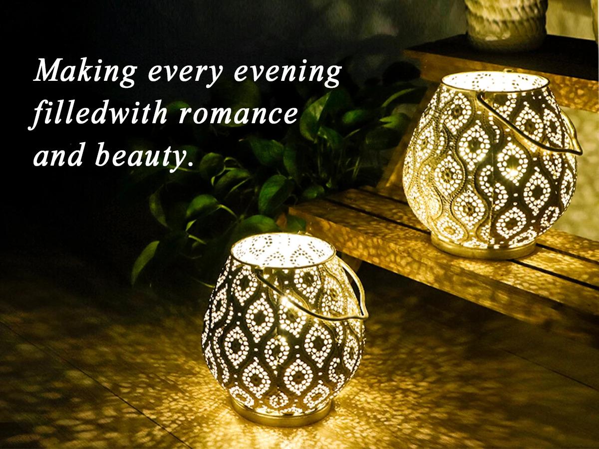 Ramadan Led Lantern Cordless Hanging Fairy String Lights Set for Gift Holiday Decoration