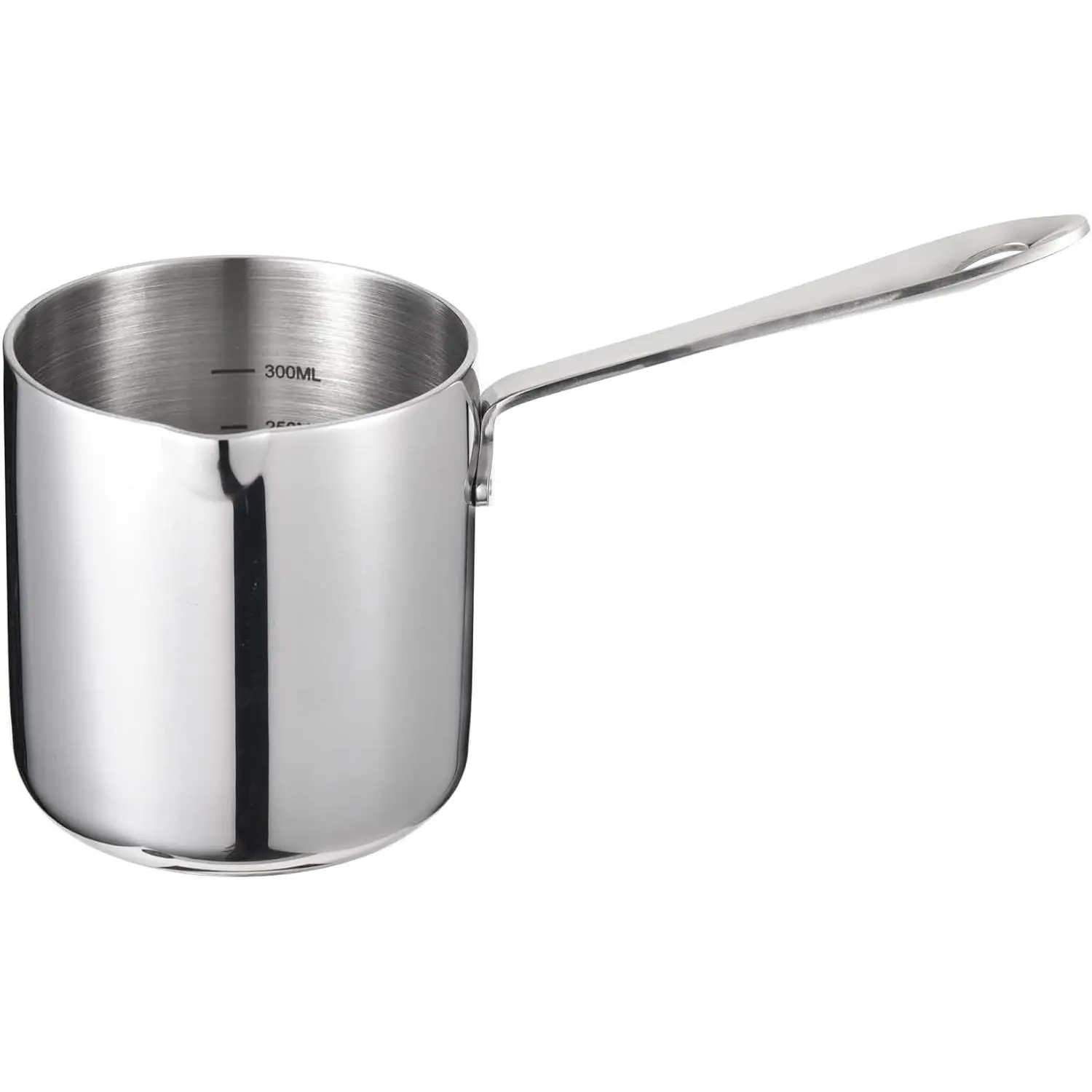 10oz/300ml Butter Warmer, Single-Serve Milk & Sauce Heating Pan, 18/10 Tri-Ply Stainless Steel Mini Pot