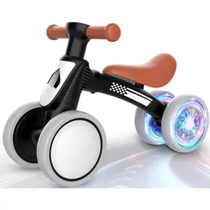 Colorful Lighting Baby Balance Bike Toys  1 Year Old Boy Gifts, 10-36 Month Toddler Balance Bike, No Pedal 4 Silence Wheels & Soft Seat First Bike, One Year Old Boy Birthday Gift.