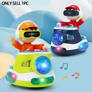 Electric Rotating Dj Doll with Music Lights, Adult Stress Relief Decorative Ornament, Requires 3 Aa Batteries, Fun Home Decoration