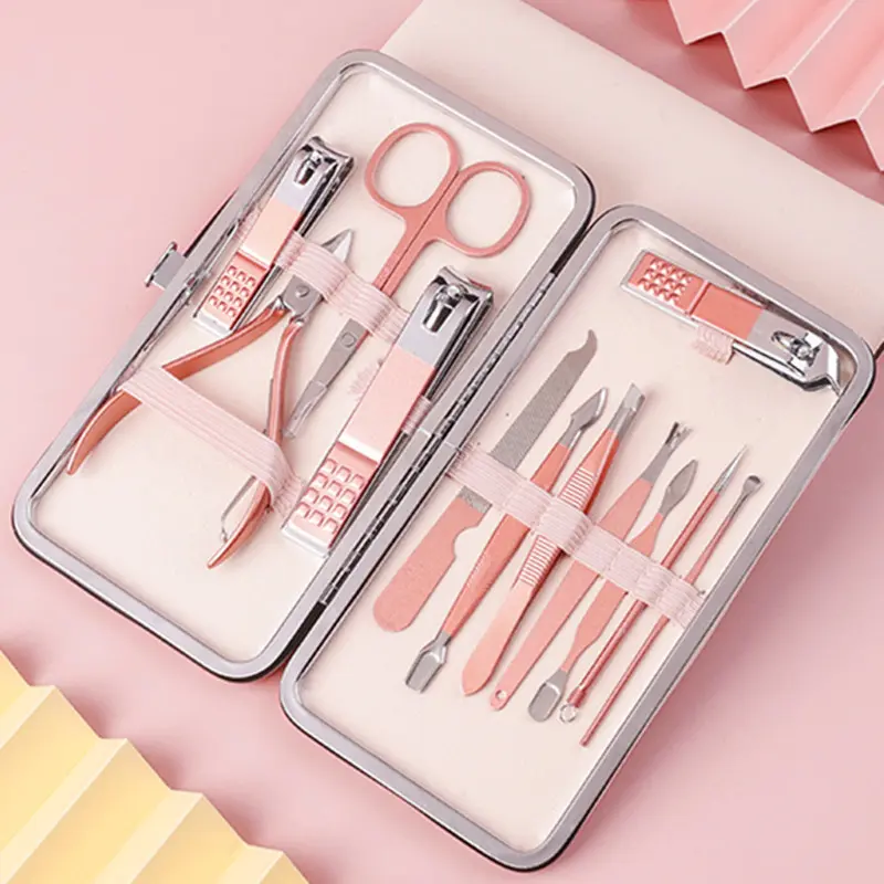 Manicure & Pedicure Tool Kit - 12-18 Piece Complete Set with Scissors and Clippers for Nail Care