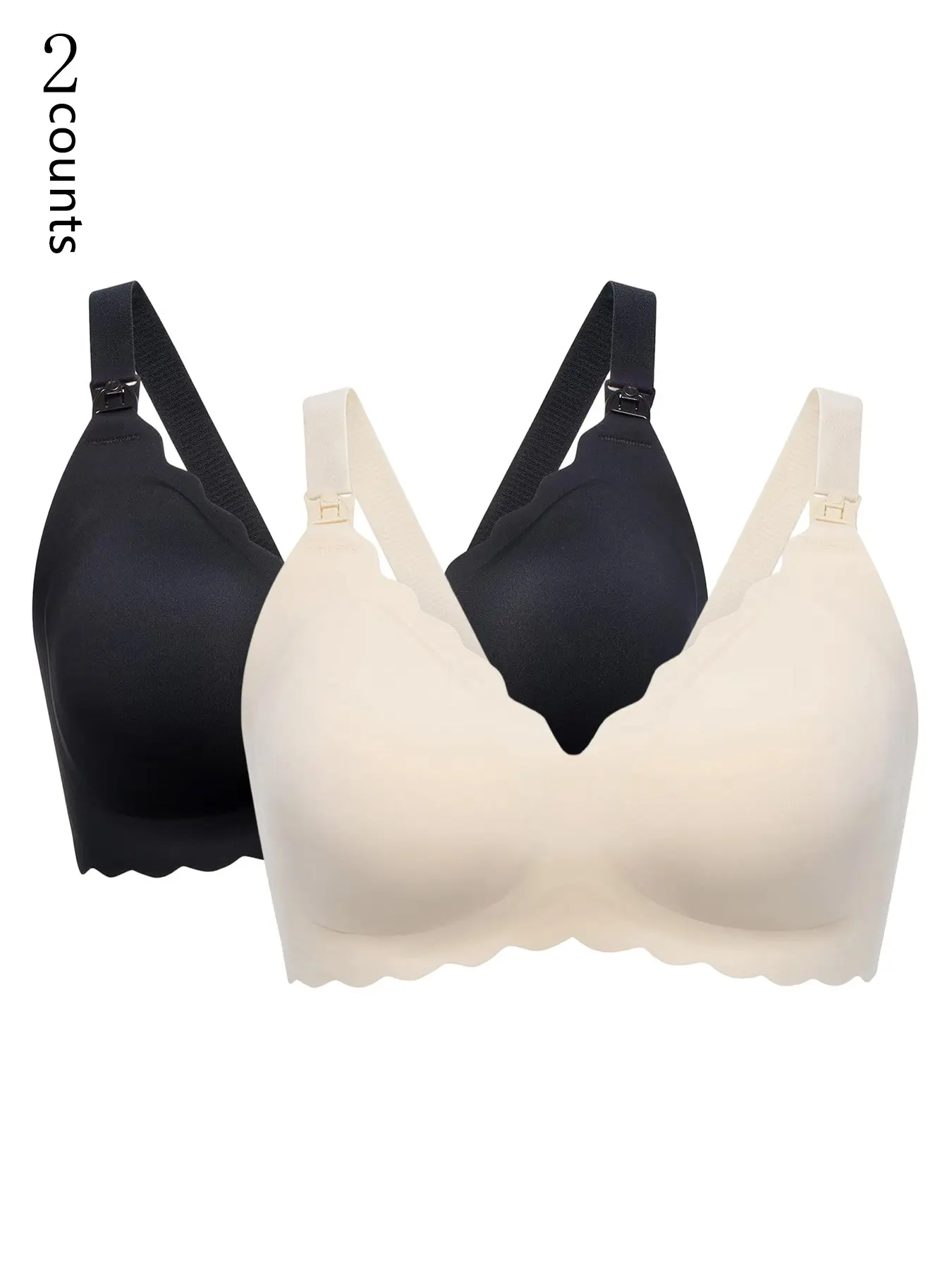 All-Day Comfortable Nursing Bra, Seamless Wireless Supportive Underwire-Free Bra, Sexy Wave Edge Prenatal Daily Wear Bra, Push-Up Bra, Nursing Bras for Breastfeeding