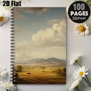 1 Spiral Coil Notebook 5.7x8.26 inch, High-Quality Lined Pages, Durable Binding, Camping Journal for RV Outdoor Adventures, Travel Diary, Perfect Gift for Outdoor Enthusiasts on Thanksgiving, Christmas, Birthdays [2D] Flat