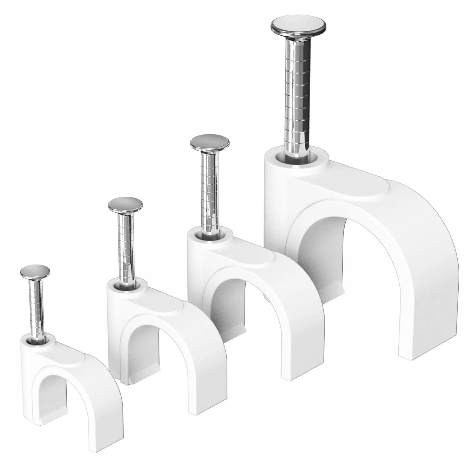 Clips 100 count 8mm  in Clips for Round Ethernet Cables Wall Clips  Tacks Electrical Wire TV  Speaker Wire Coax Clips  Nails for Cords Cat5/Cat5e/Cat6/Cat7 RJ45 Cord Clips