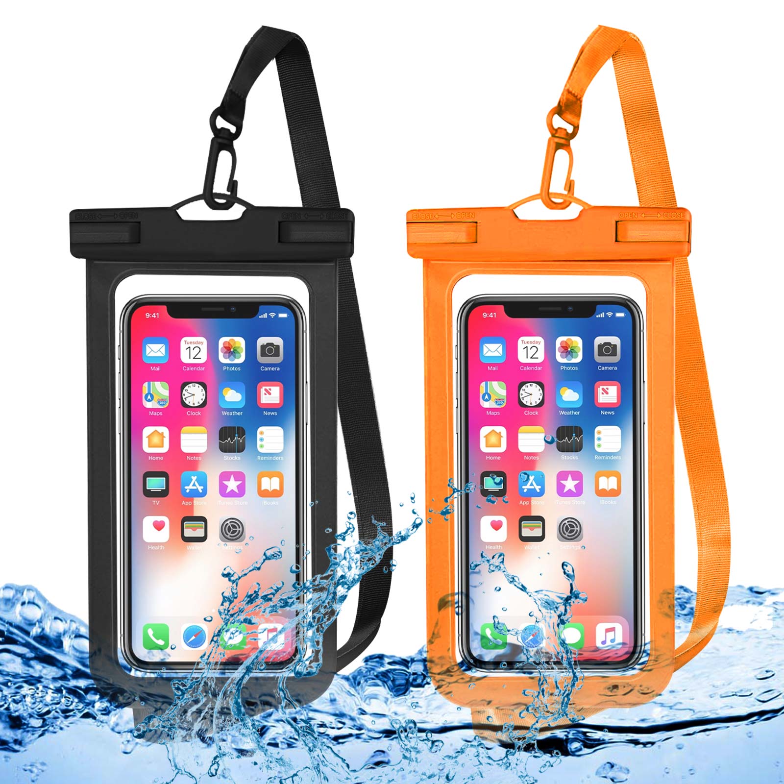 Waterproof Phone Pouch, 2 Counts Clear Waterproof Cell Phone Case with Lanyard for iPhone 15/14/13 Pro Max/Plus and Galaxy S22/S23, Fits Phones up to 7 Inches, Essential Waterproof Dry Bags for Outdoor Beach Swimming Diving, Boating Accessories Waterproof Phone Pouch, 2 Counts Clear Waterproof Cell Phone Case with Lanyard for iPhone 15/14/13 Pro Max/Plus and Galaxy S22/S23, Fits Phones up to 7 Inches, Essential Waterproof Dry Bags for Outdoor Beach Swimming Diving, Boating Accessories