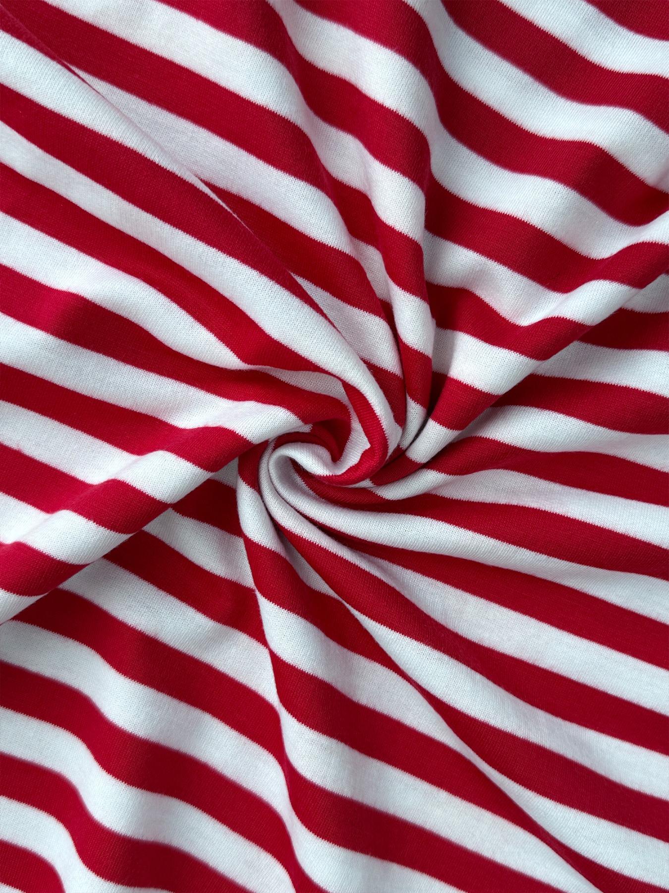 Women's Casual Striped Long Sleeve Top & Pants Set, Comfortable Loose-Fitting Home Wear, Fashionable Two-Piece for Daily Use