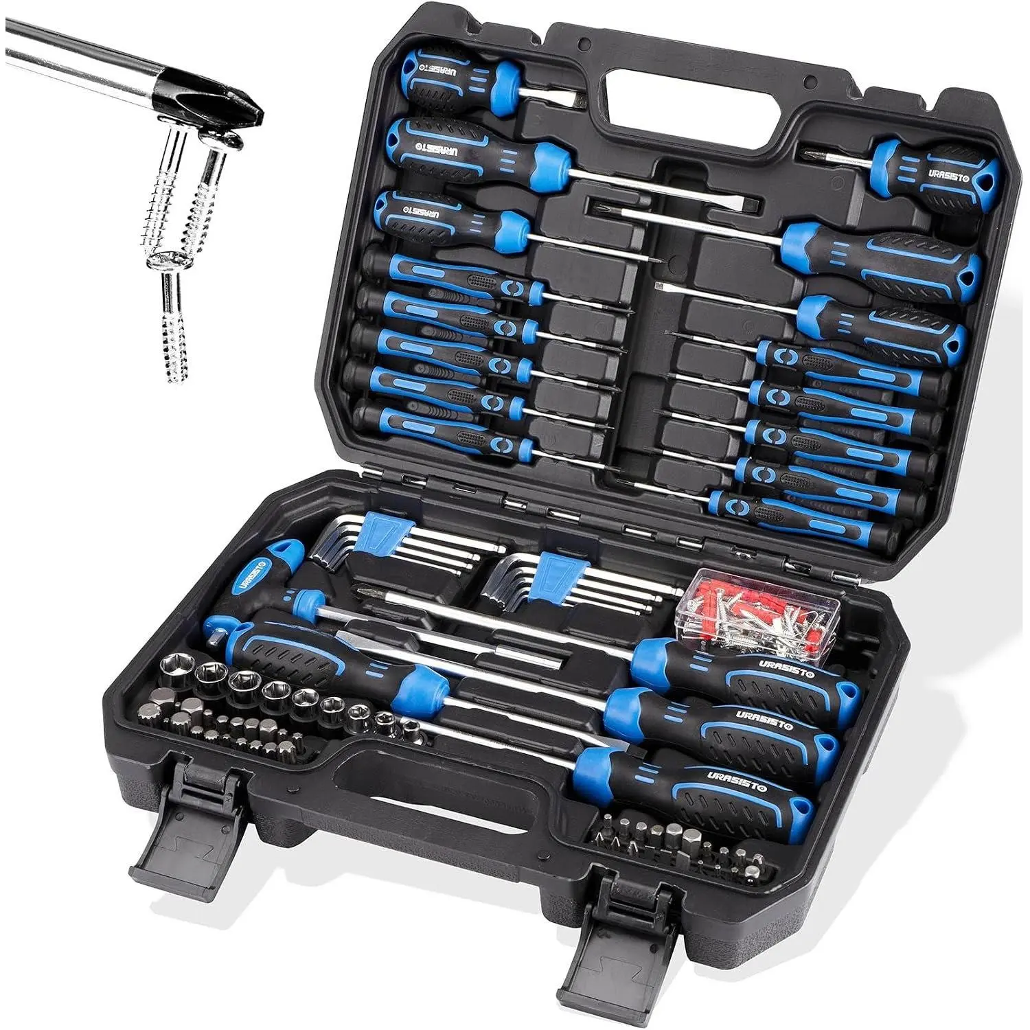 120-pieces  Screwdrivers Sets Includes Sockets, Slotted, Phillips, Hex, Torx and Precision  Set Tools for Men, Repair