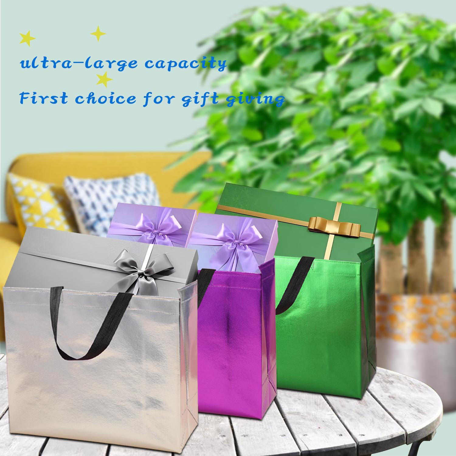 Colorful Reusable Non-woven Fabric Gift Bag, 12pcs/set Gift Wrapping Bag with Handle, Gift Packaging Supplies for Wedding & Birthday & Party Colorful Reusable Non-woven Fabric Gift Bag, 12pcs/set Gift Wrapping Bag with Handle, Gift Packaging Supplies for Wedding & Birthday & Party