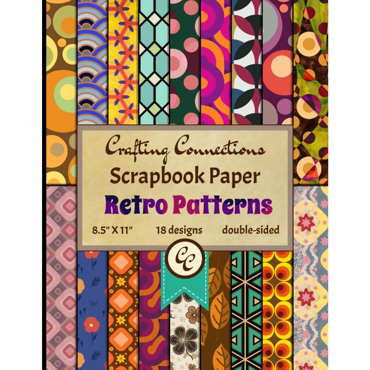 Retro Scrapbook Paper 8.5 X 11 Double Sided: Retro  Collection - Groovy Decorative Craft Paper for DIY Crafts - Paperback