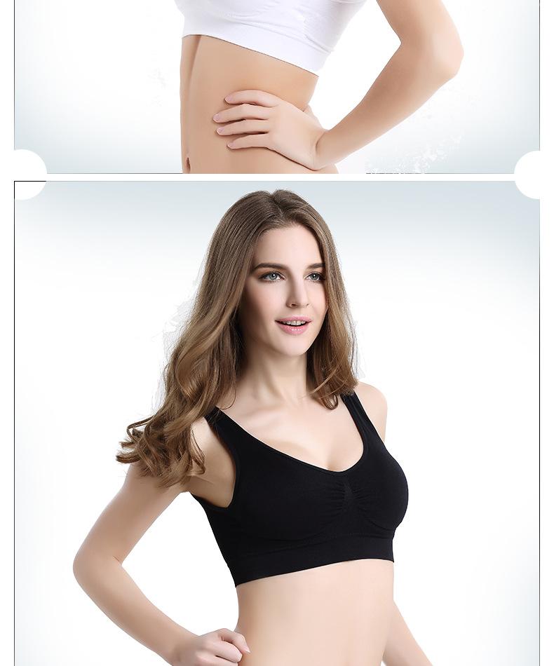 Single-layer plus-size sports bra, no padding, no underwire, tank top underwear