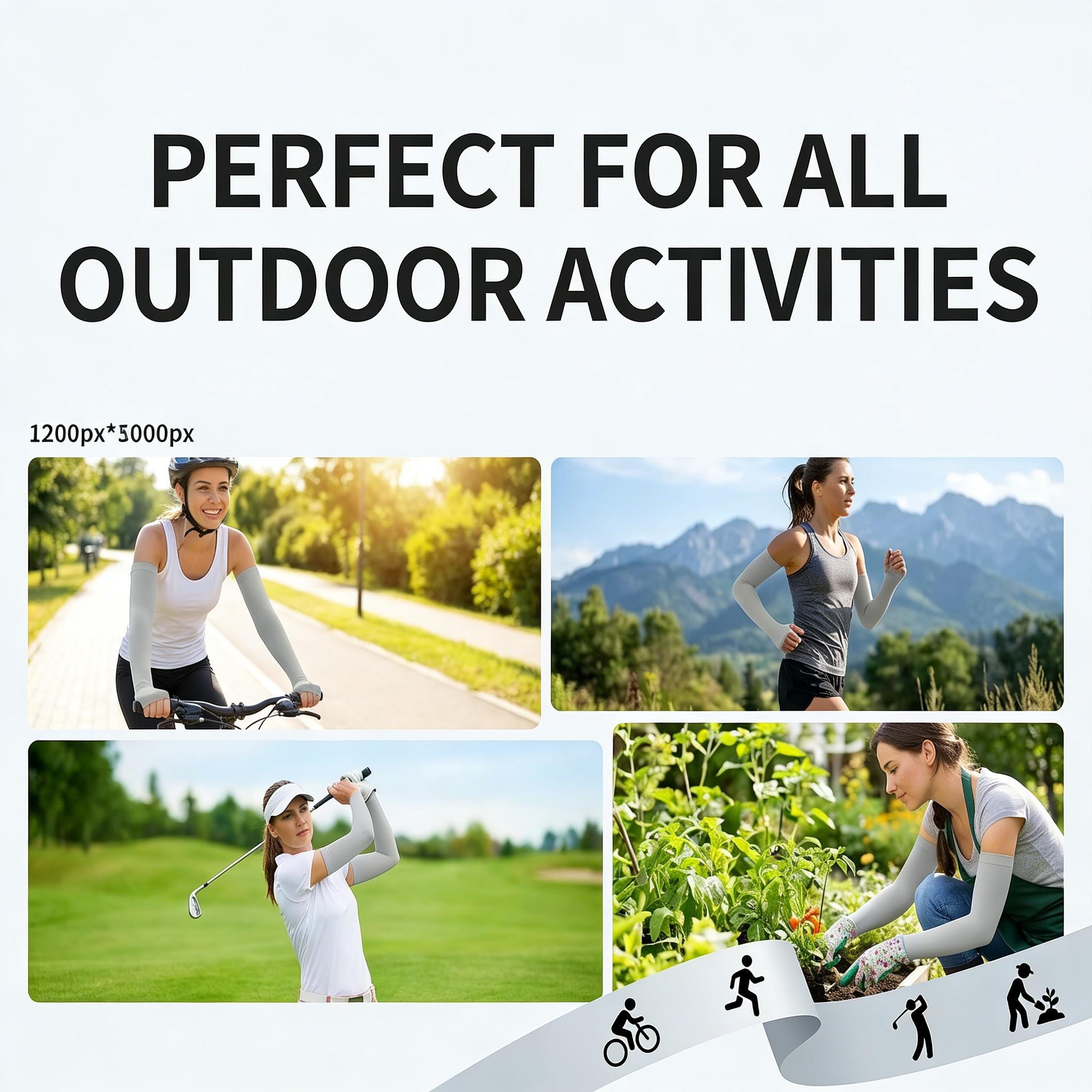 7 Pairs UV Protection Cooling Arm Sleeves for Men & Women, Thumb Hole Design, Sun Protection Sleeves for Driving, Golf, Fishing, Cycling & Hiking