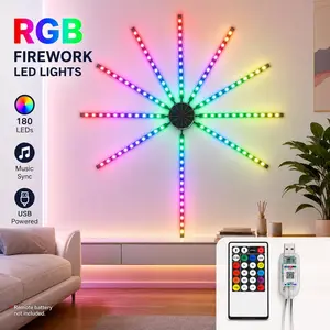 RGB Firework LED Strip Lights, USB-Powered Color Changing Lights with Remote, Music Sync & Multiple Modes for Bedroom, Gaming Room & Party Decor