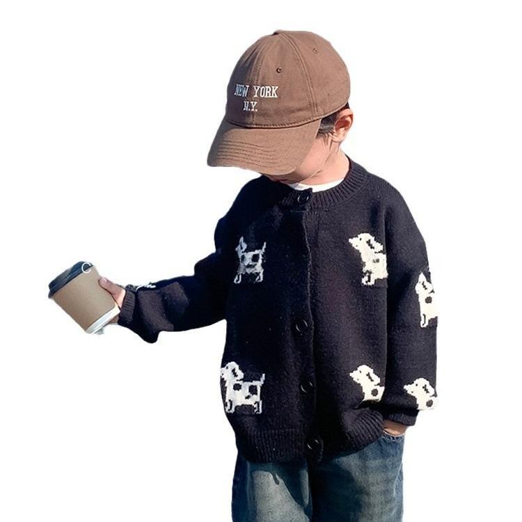 (New)Boys' Fall Cardigan Jacket, Soft Open-Front Knit Top for Autumn Weather, Light Long Sleeve Layer for and Little Kids, Cozy and Comfortable for Stroller Rides, Daycare, and Gentle Everyday Adventures