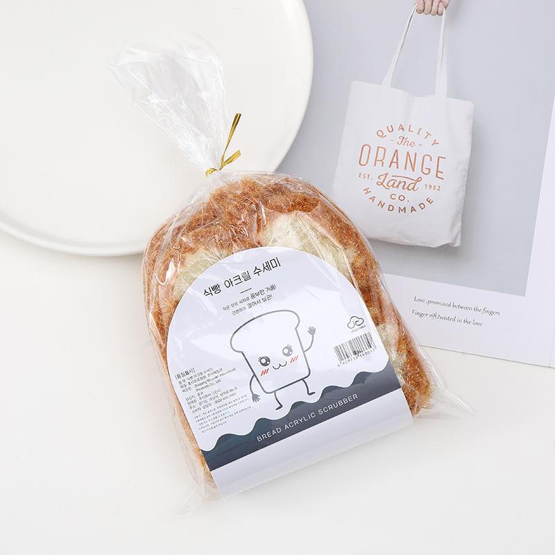 [1-3 pieces] Korean-style new toast bread dishcloth, bread-shaped bionic dishcloth, non-scratch pot cleaning cloth, thickened non-greasy dishwashing rag