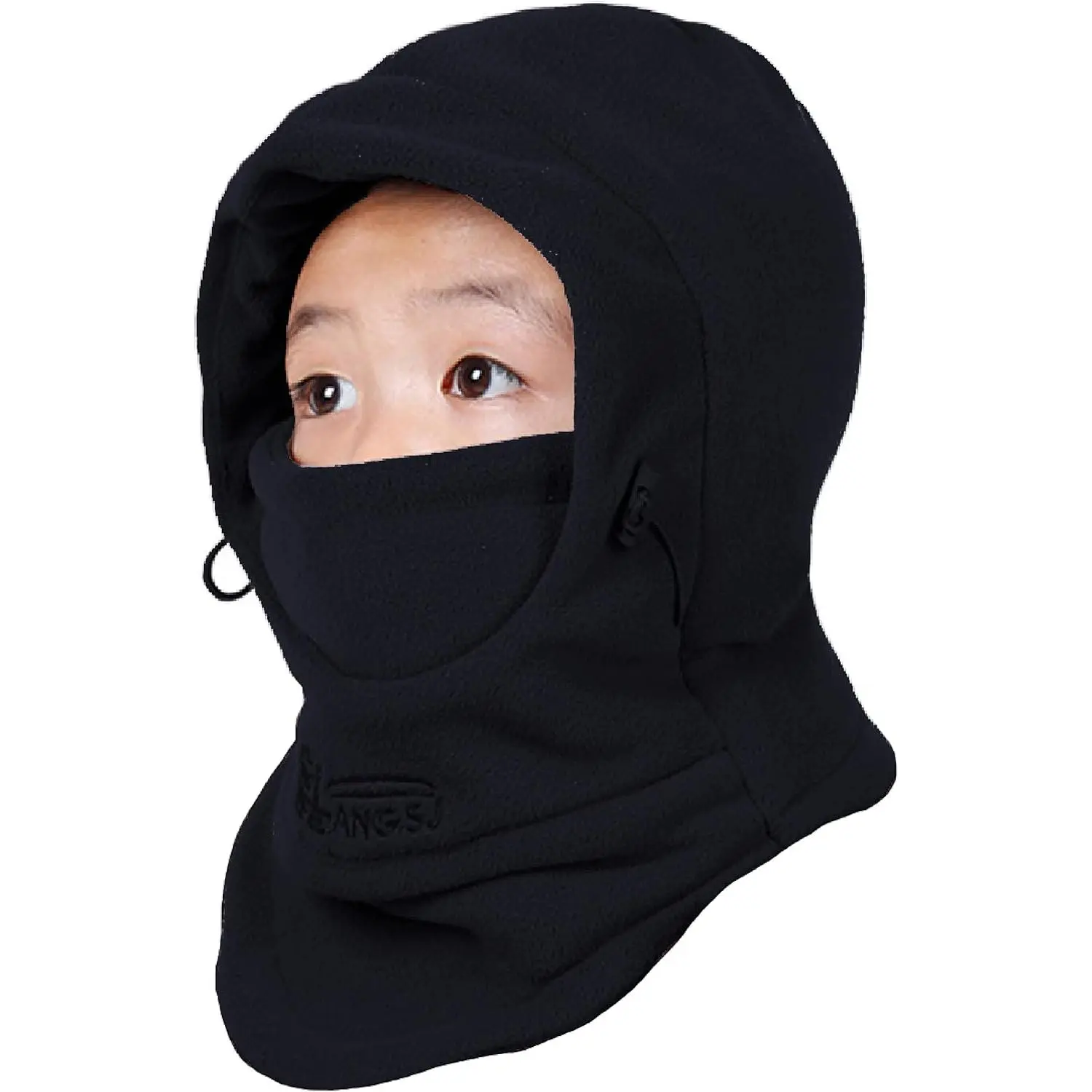 Kids Children's   Hat Fleece Ski Face Mask Winter Cap Adjustable Double Neck Warmer