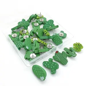 1 Box 30 Leaf Decorative Pins, Flat Head Pins for Bulletin Boards, Photo Walls, Maps, Office and School Supplies