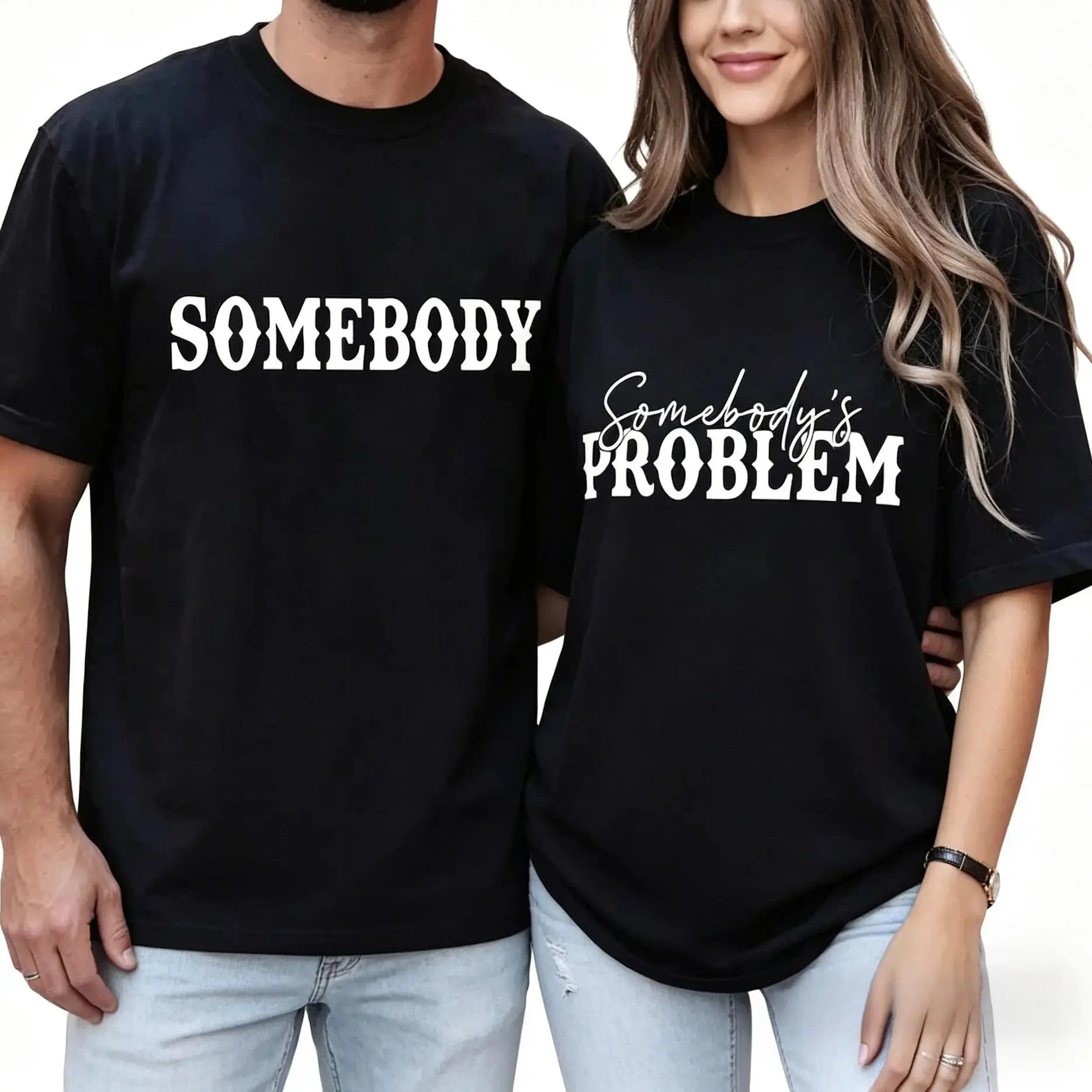 Somebody's Problem Shirts, Couples Matching Shirts, Somebody Shirt, Couple Shirt, Country Music Shirt, Country Song Lover Shirt, Couple Tees Casual Daily Wear Tee For Men & Women, Apparel Made In The USA