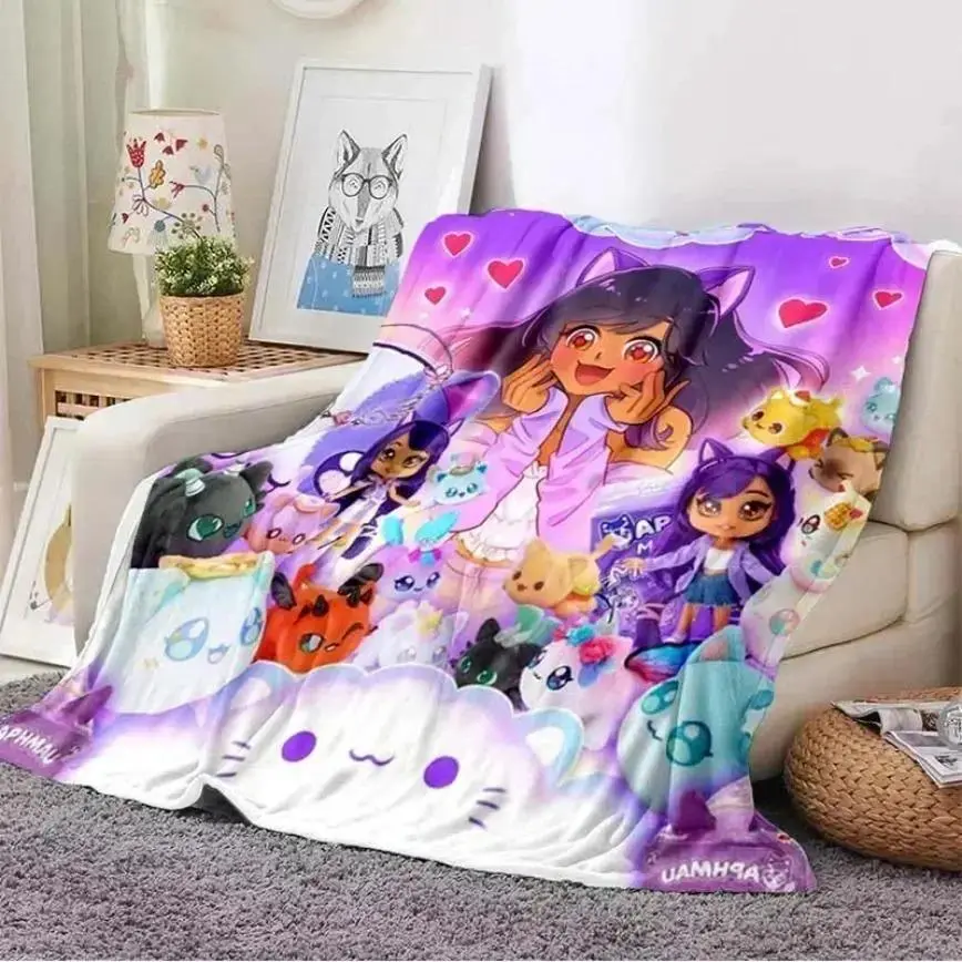 Aphmau Meemeows Graphic Throw Blanket - Soft Fluffy Fleece Throw with Plush Texture, 30x40in (Small for Babies), Home Decor Blanket for Bed/Sofa, Cozy Setup Gift for Fans, All Seasons