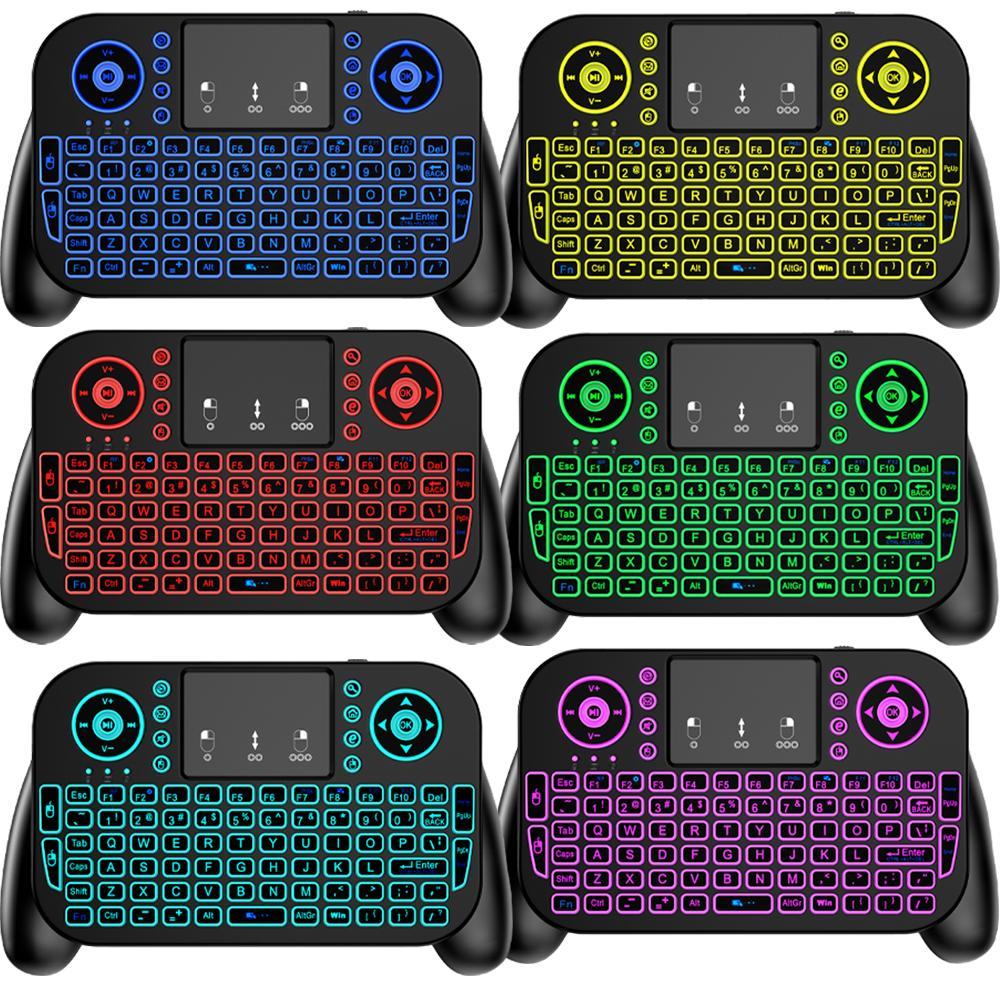 Rechargeable Wireless Keyboard Remote Control, Mini Keyboard Remote Control with Backlight, Dual mode remote, Bluetooth-compatible Keyboard Remote Control for Android TV Box