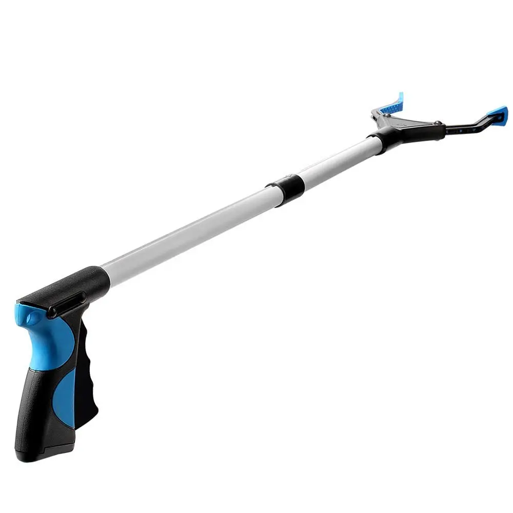Grabber Reacher Tool, 32" Foldable  Upper Grabber, Reaching Tool for Trash Claw Pick Up Stick, Litter , Arm Extension (BLUE1)