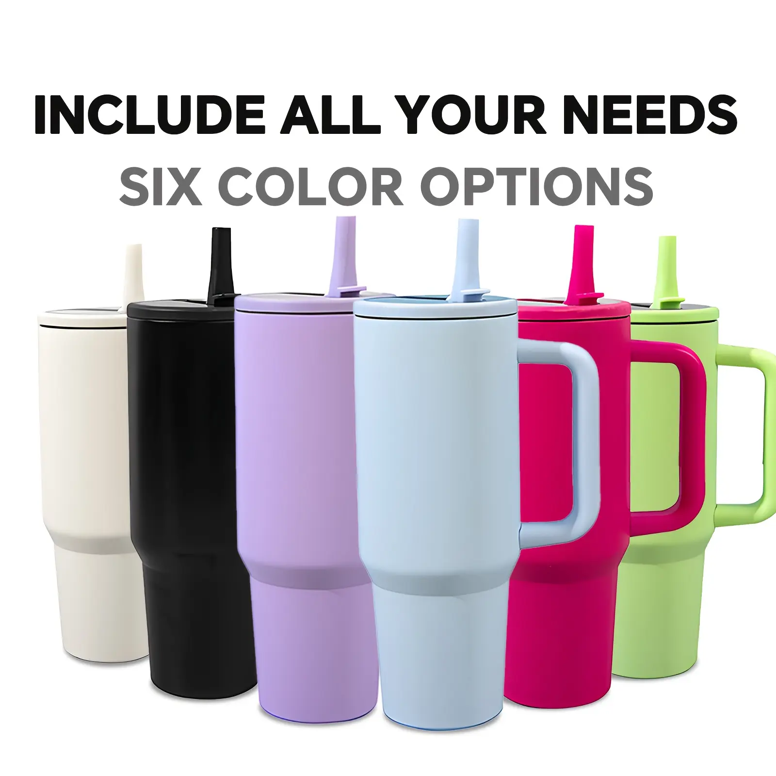 A set of 40-ounce insulated straw cup, Insulated travel tumbler - a reusable double-layer stainless steel vacuum coffee cup, suitable for both hot and cold beverages, great gift for Halloween and Christmas seasons