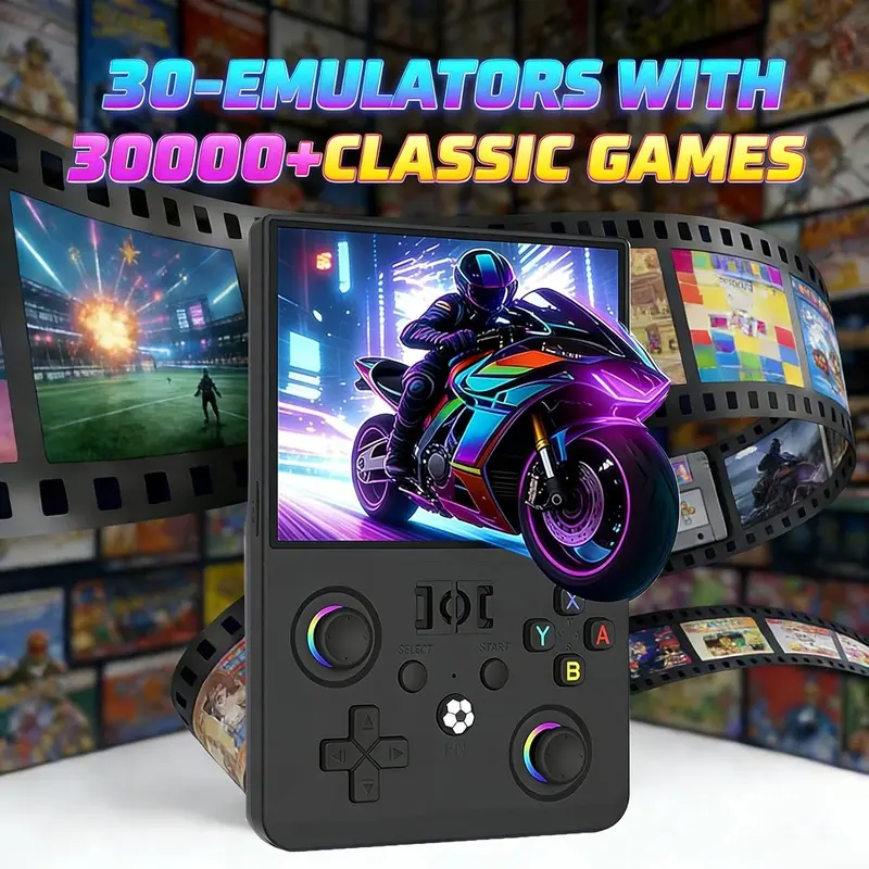 2026 New Model,R36MAX 2 Retro Handheld Game Console, 4.5 Inch IPS HD Screen Portable Retro Game Console, 1.5GHz CPU Support 30+ Emulator Console Video Game Console, 4000mAh Handheld Gaming