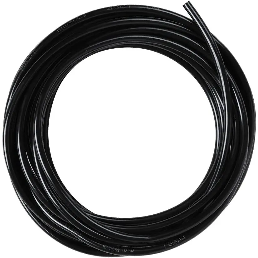 Pneumatic Tubing Black PU Air hose Pipe Tube 5/32 inch or 4mm OD 2.5mm ID 39.4ft/12 Meter for Air Line or Fluid Transfer