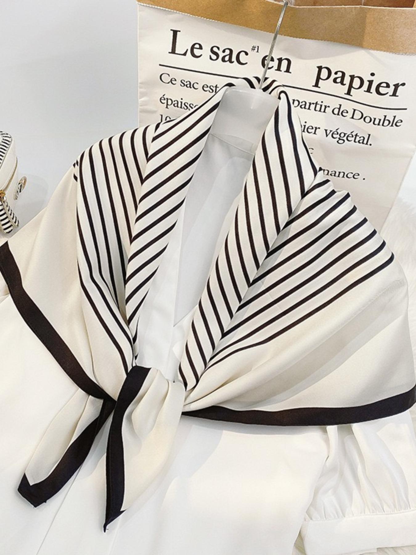 Women's Elegant Striped Patchwork Print Scarf, Trendy Soft Comfortable Shawl, Fashionable Scarf for Women for Daily Wear, Fluffy Soft Scarf Women's Elegant Striped Patchwork Print Scarf, Trendy Soft Comfortable Shawl, Fashionable Scarf for Women for Daily Wear, Fluffy Soft Scarf