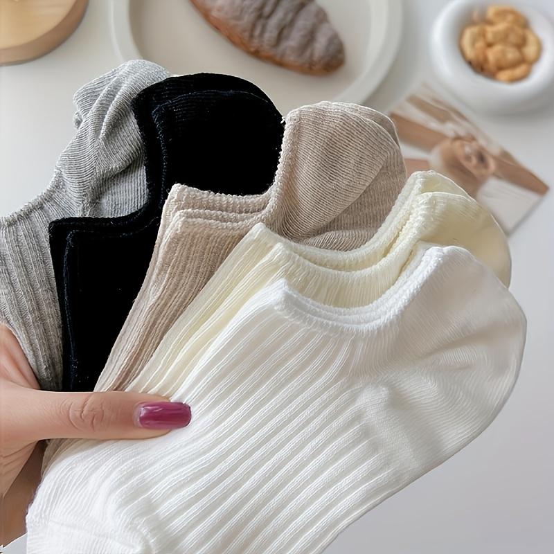 5/6 Pairs of Cute Seasonal Fashionable Boat Socks, Comfortable, Soft, Durable, Easy To Clean, Simple and Versatile, Suitable for Daily Wear Minimalist