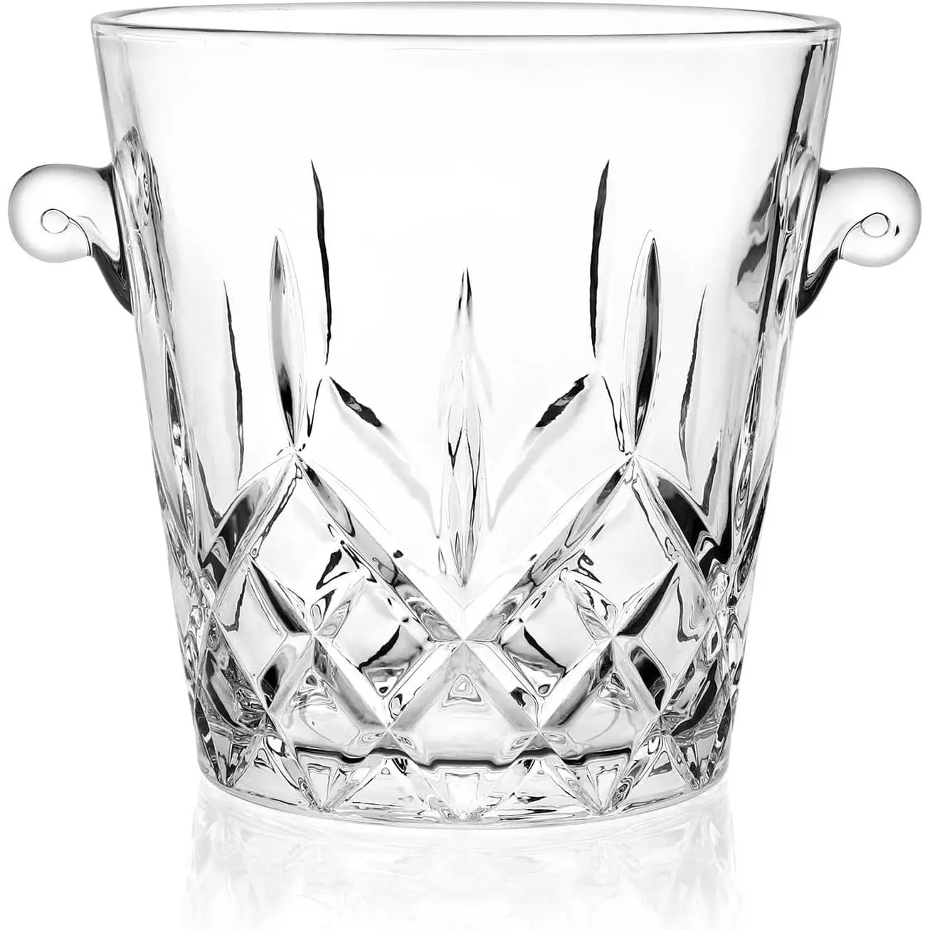 Ice Buckets for Parties, Clear Glass 2 Liter Tub for Drinks and Parties, Food Grade, Perfect for Wine, Champagne or Beer Bottles