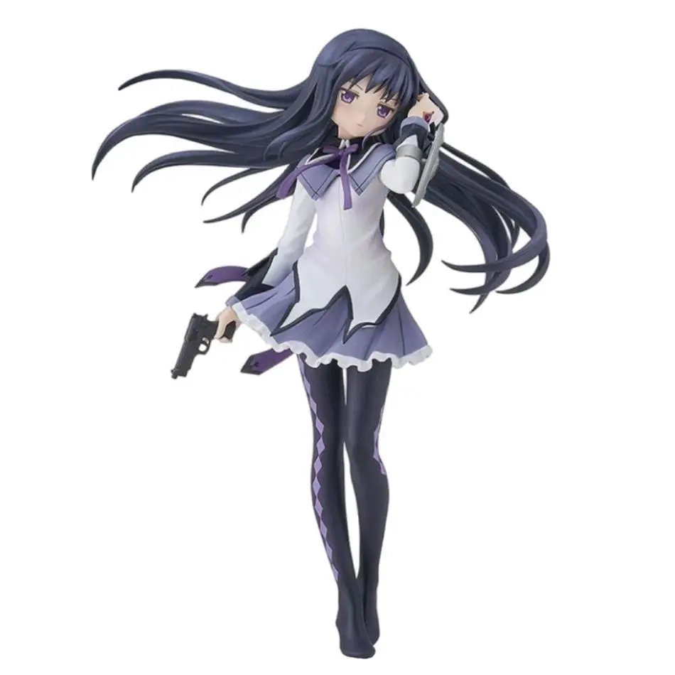 17cm Madoka Magica Akemi Homura Anime PVC Model Figure, Anime & Manga Collectible Toy, Birthday Present, Ornaments with Box/No Box, Regular Cleaning Recommended for Kids