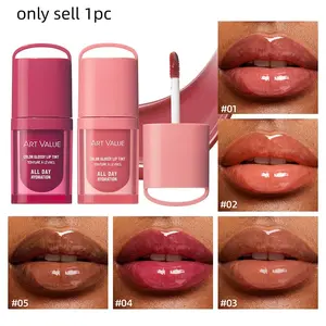 Lip Tint Hydrating Lightweight, Buildable Color, Long-Lasting Smooth Finish, Non-Sticky Lip Gloss, Multi-Functional Keychain Compatible