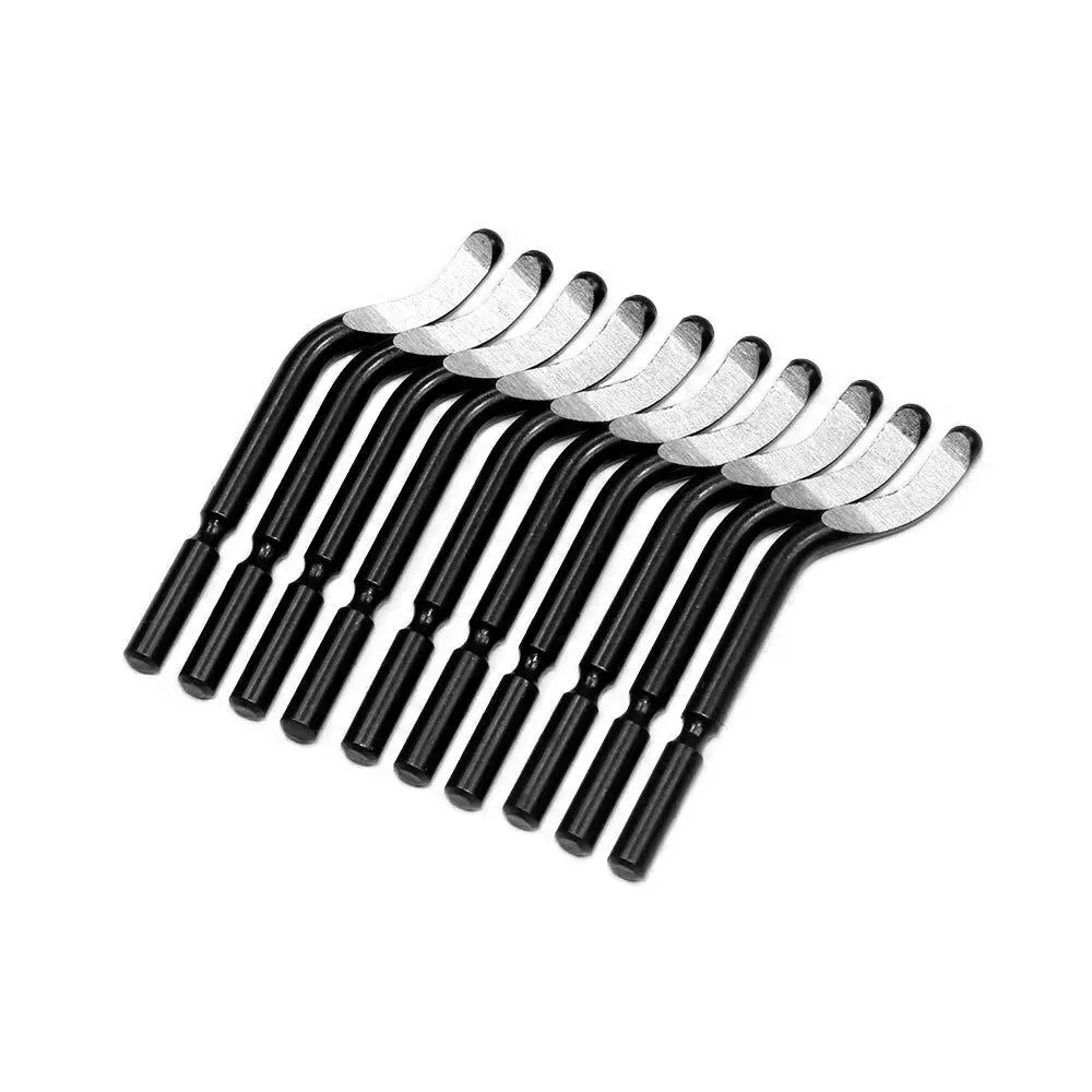 Deburring Tool Kit, 10 count Rotary Deburr  Set Without Handle,  Burr Remover Hand Tool for /Plastic//Copper and Steel ()