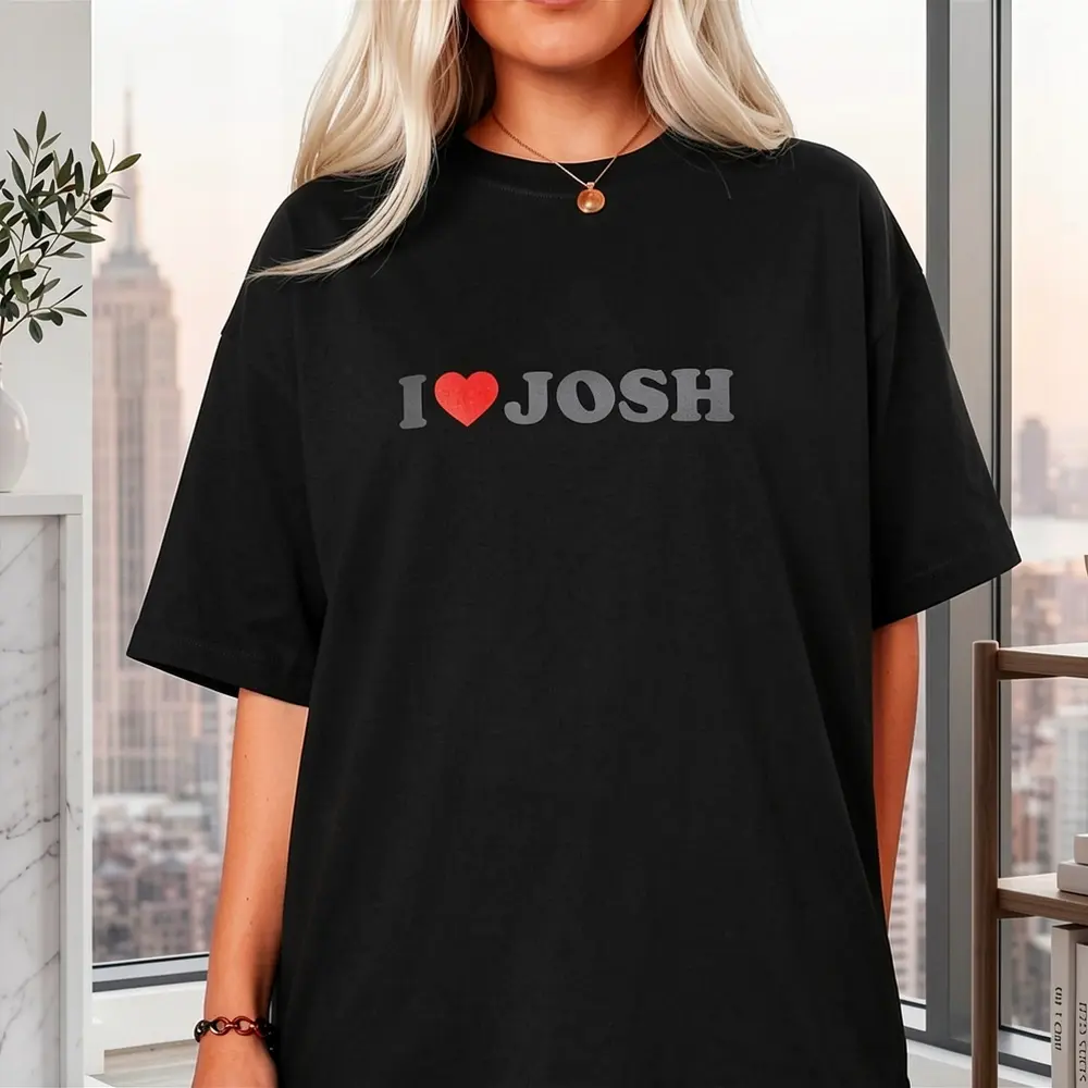 100% Cotton I Love Josh - Heart T-Shirt