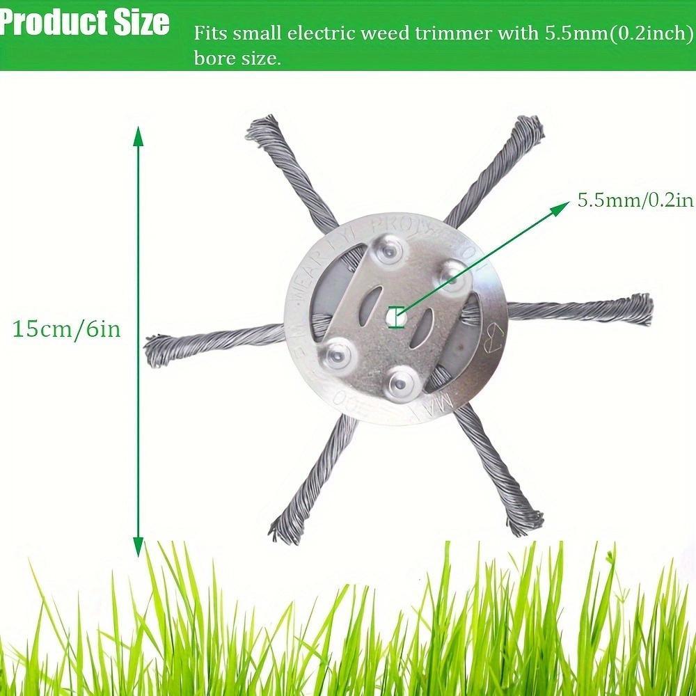 Steel Wire Trimmer Blades, 1 PC Lawn Mower Replacement Blades, Efficient Weed Cutting & Grass Trimming, Durable Metal Accessory, Sharp & Long Lasting